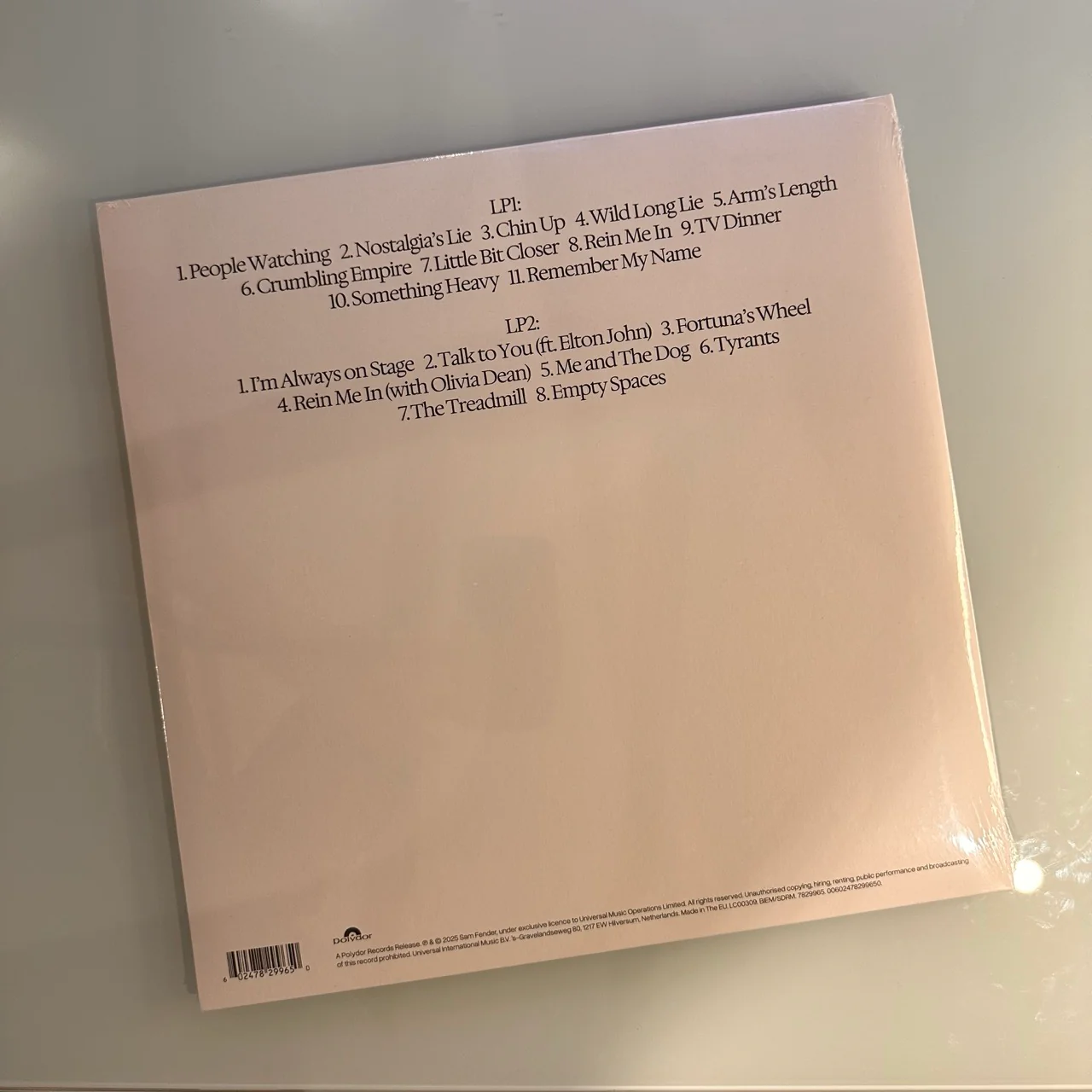 Sam Fender - People Watching (Deluxe), Double Grey Vinyl Lp - Image 4