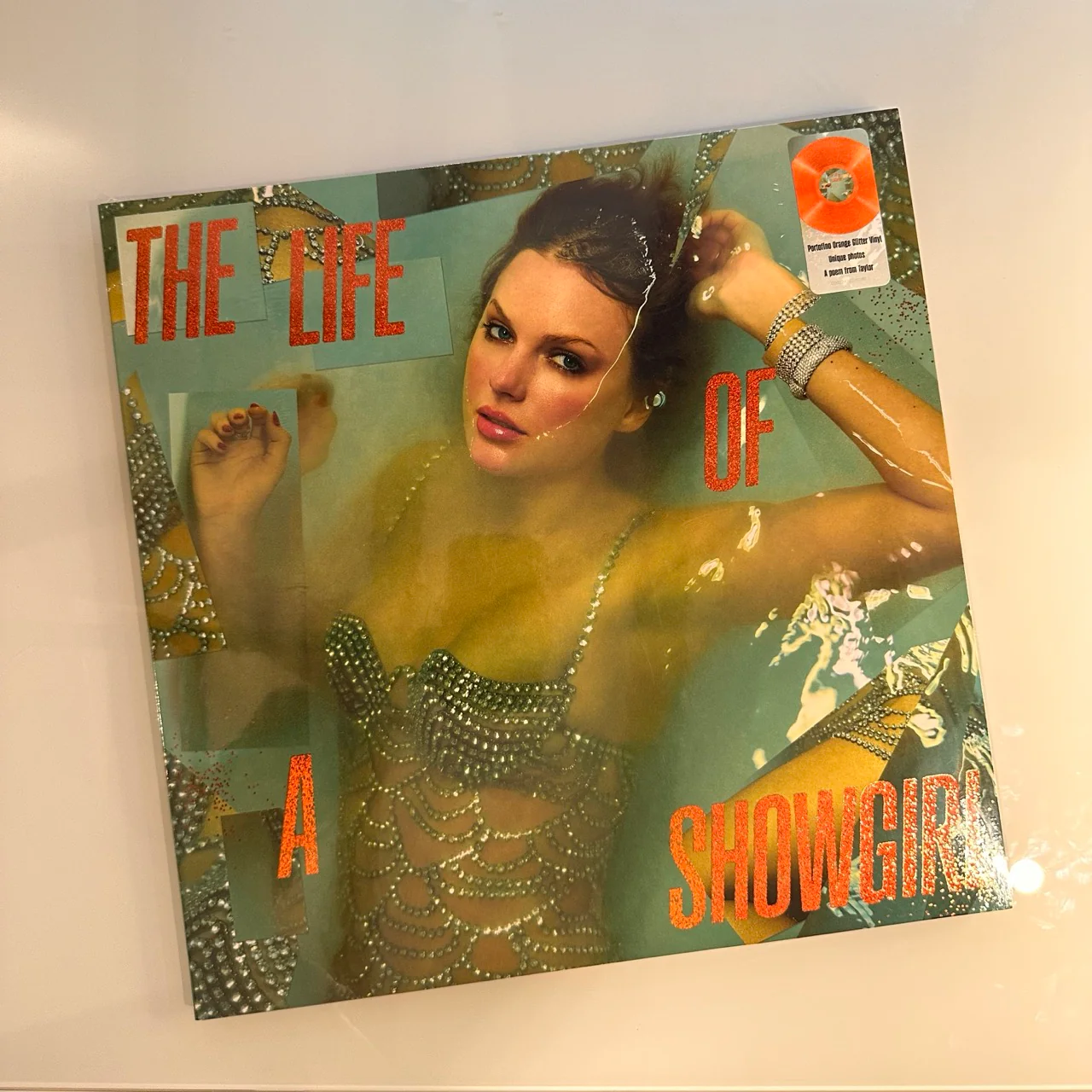 Taylor Swift - The Life Of A Showgirl, Sweat And Vanilla Perfume Portofino Orange Glitter Vinyl - Image 4